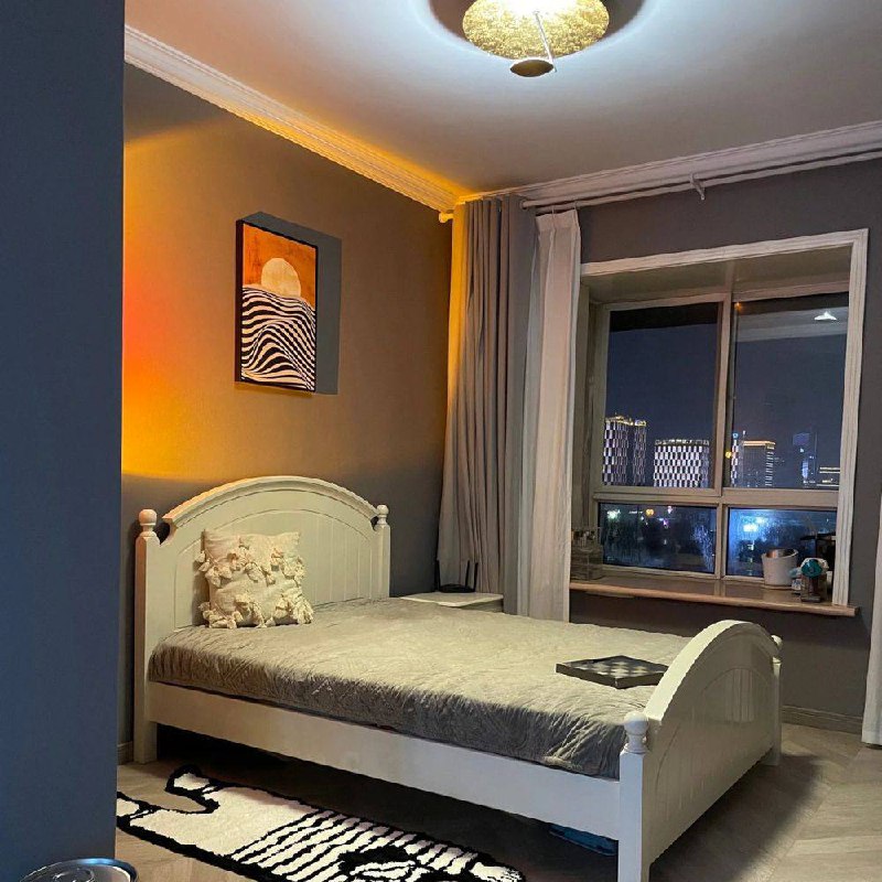 LED Color Projector Floor Lamp, Minimalist Halo Light Effect