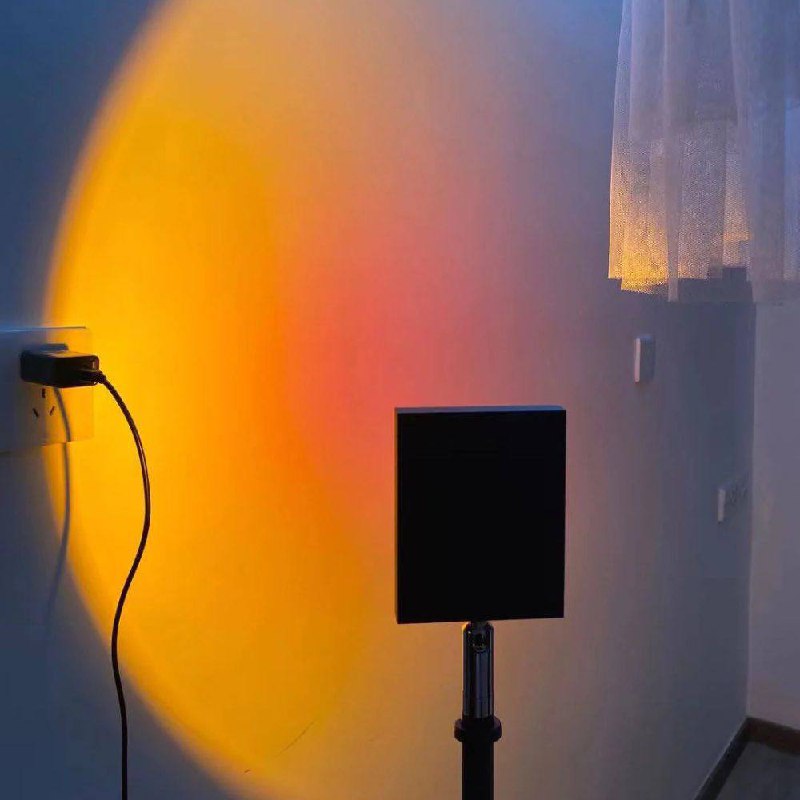 LED Color Projector Floor Lamp, Minimalist Halo Light Effect