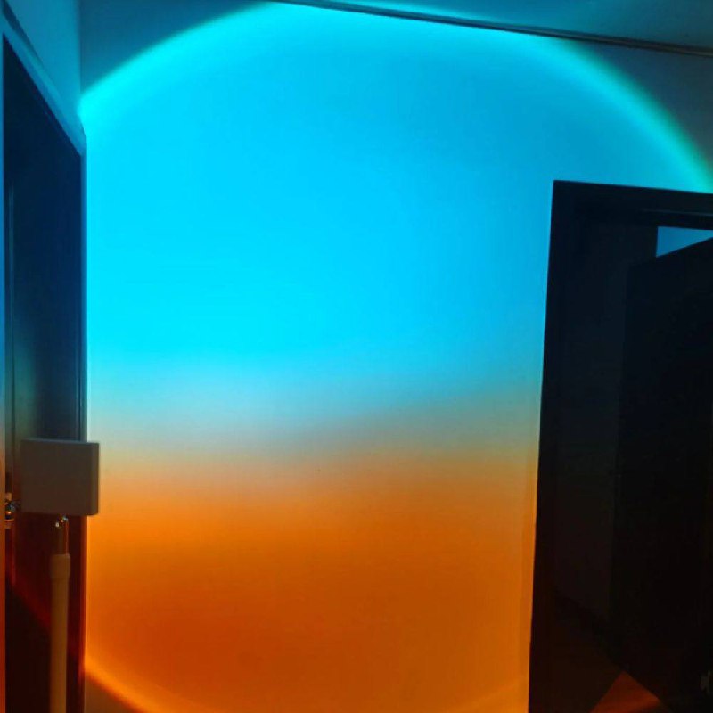LED Color Projector Floor Lamp, Minimalist Halo Light Effect