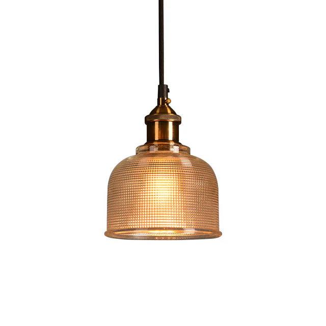 Retro Glass Pendant Light, European Vintage Design