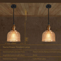 Retro Glass Pendant Light, European Vintage Design
