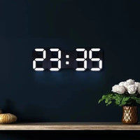 3D LED Wall Clock, Modern Digital Clock with Dimmable Lighting