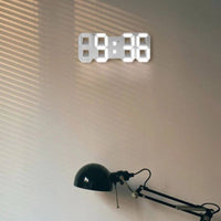3D LED Wall Clock, Modern Digital Clock with Dimmable Lighting