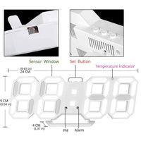 3D LED Wall Clock, Modern Digital Clock with Dimmable Lighting