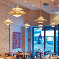 Scandinavian Umbrella Pendant Light, Metal Hanging Lamp for Indoor Spaces