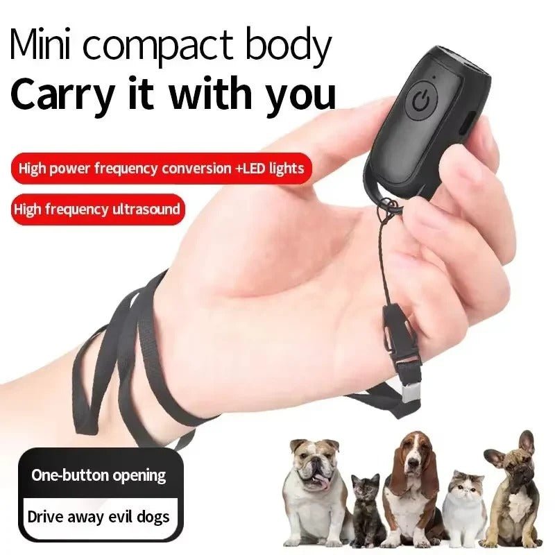 Pocket-Size Ultrasonic Dog Trainer with LED Light - Marova Shop