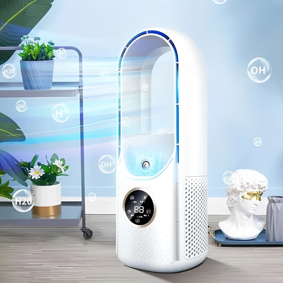 Portable Evaporative Air Cooler with Blade Free Design - Marova Shop