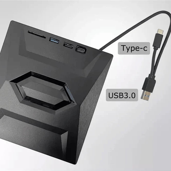 External CD and DVD Drive with SD Card and USB Hub for Laptop and PC