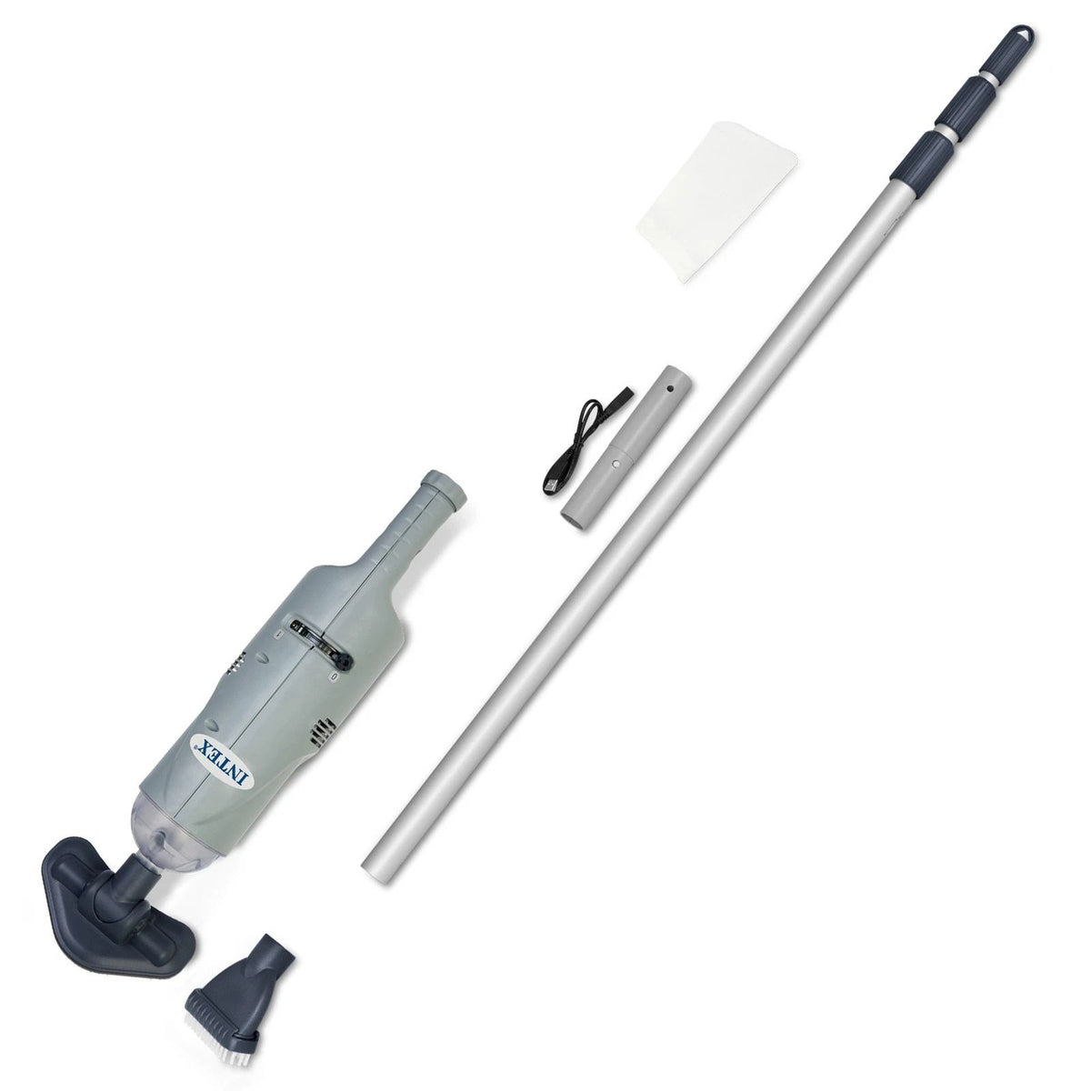 Cordless Handheld Pool Vacuum with Brush Attachments for Above Ground Pool Cleaning