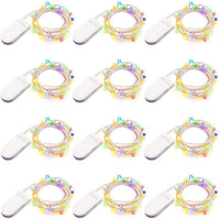 Firefly String Lights, 7Ft 20 LED Battery Operated with Flexible Silver Wire for Mason Jars and Wedding Decor