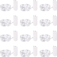 Firefly String Lights, 7Ft 20 LED Battery Operated with Flexible Silver Wire for Mason Jars and Wedding Decor