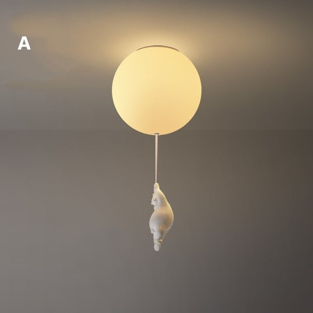 Balloon Bear Ceiling Light with Playful Bear Design
