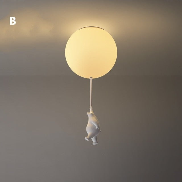 Balloon Bear Ceiling Light with Playful Bear Design