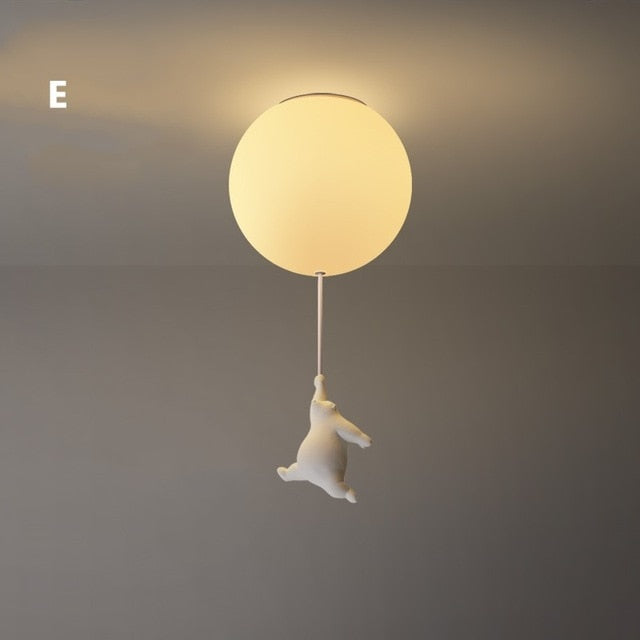 Balloon Bear Ceiling Light with Playful Bear Design