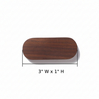 Wooden Oval Key Holder with Magnetic Backing and Adhesive Wall Mount