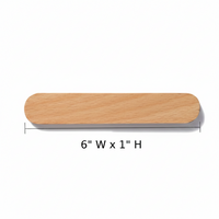 Wooden Oval Key Holder with Magnetic Backing and Adhesive Wall Mount