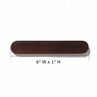 Wooden Oval Key Holder with Magnetic Backing and Adhesive Wall Mount
