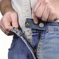 Pant Waistband Button Extenders with Elastic Band for Jeans and Trousers