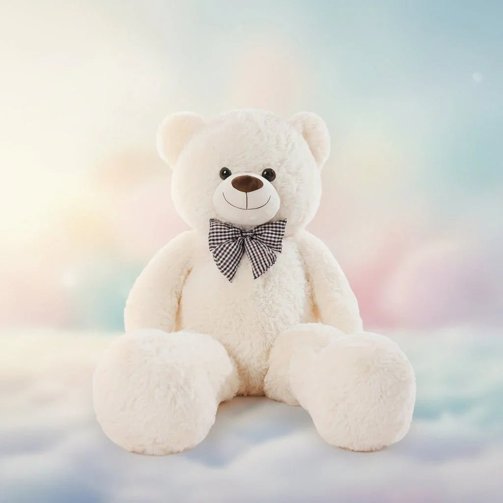 Large Stuffed Teddy Bear Plush Toy for Kids with Soft Cuddly Design