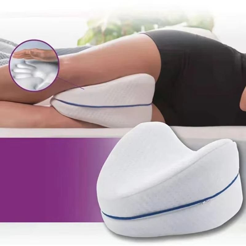 Zippered Leg Pillow Covers in White, Washable Contour Pillowcase, Set of 2