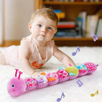 Soft Plush Caterpillar Infant Activity Toy with Sensory Features