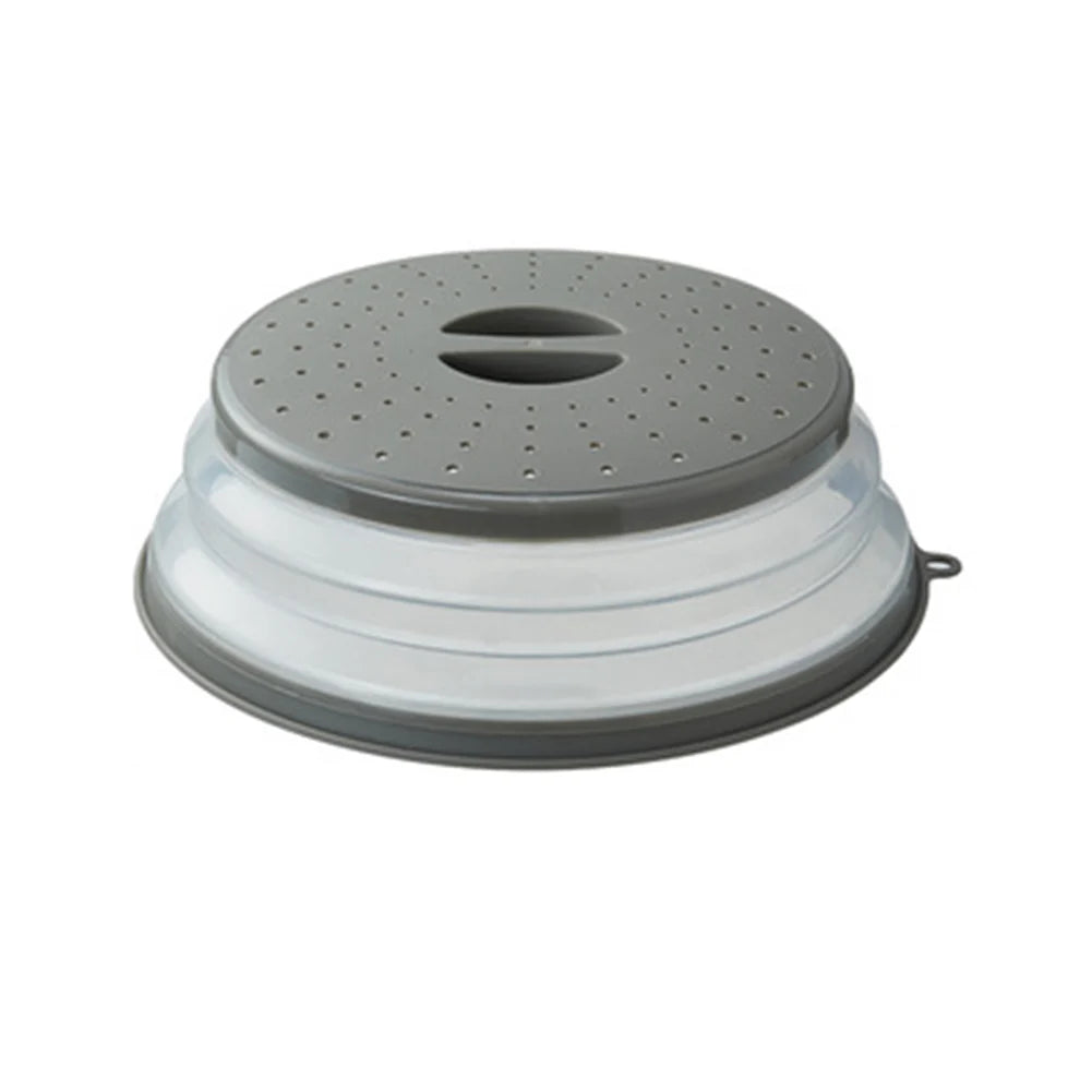 Reusable Silicone Microwave Lid with Foldable Design for Cooking and Food Storage