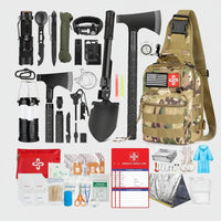 262 Piece Emergency Survival Gear Set with First Aid Kit and Camping Bag