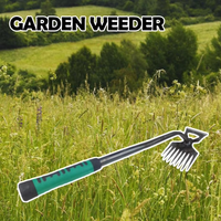 8 Tooth Manganese Steel Garden Hoe with Rubber Grip Handle for Weeding, Digging and Soil Lossening