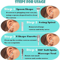 6-in-1 Stainless Steel Ear Wax Removal Kit with Reusable Picks and Keychain Storage Box
