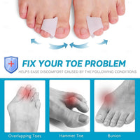 Silicone Toe Spacers with Loop Design, Reusable 6 Pack for Daily Comfort