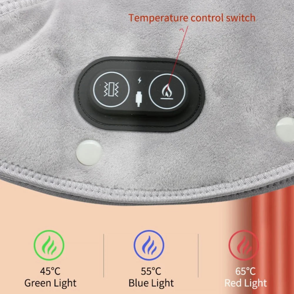 Electric USB Heated Wrap for Neck and Shoulder with 3 Temperature Levels