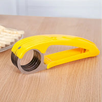 Stainless Steel Curved Banana and Fruit Slicer for Kitchen Chopping and Meal Prep