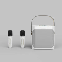 Portable Bluetooth Karaoke Speaker with 360 Sound and Dual Mic Inputs