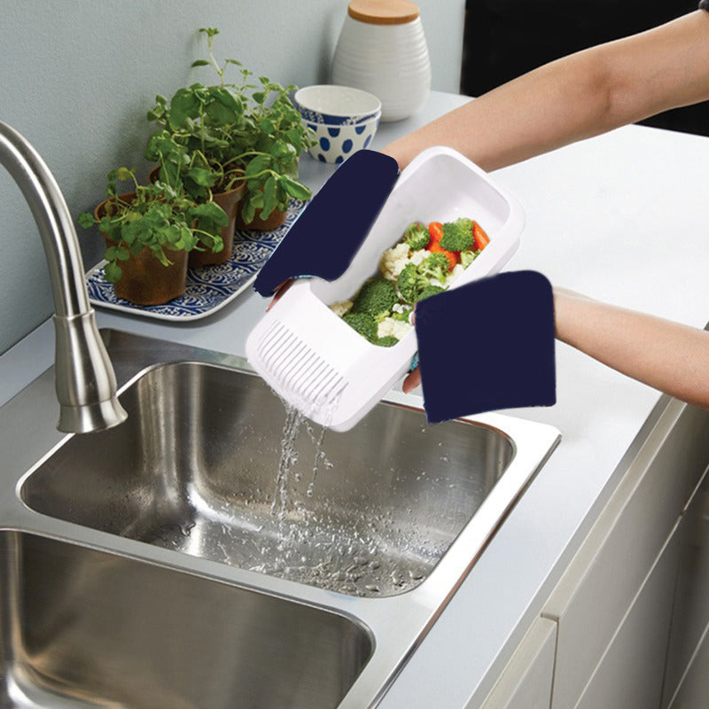 Microwave Pasta Cooker with Built-In Strainer for Vegetables and Spaghetti