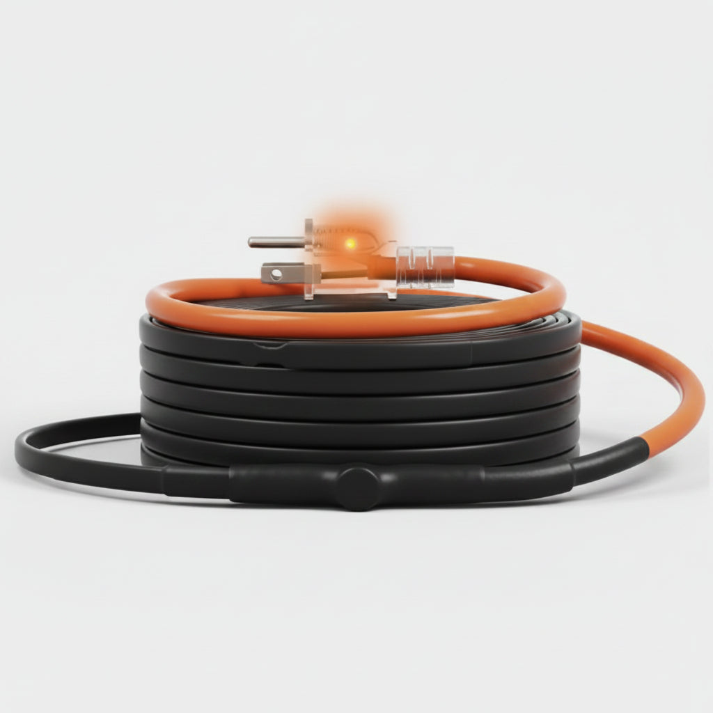 Self-Regulating Pipe Heating Cable with Freeze Prevention Wrap for Water Lines