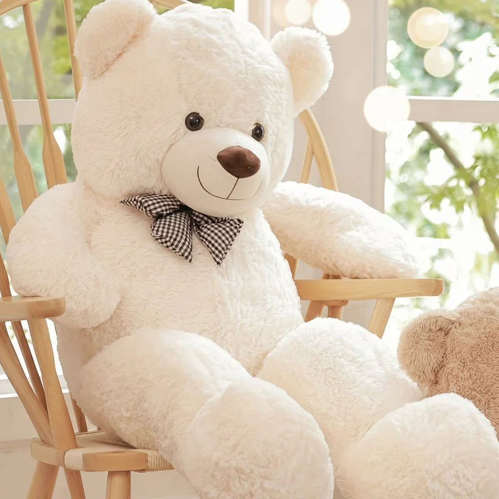 Large Stuffed Teddy Bear Plush Toy for Kids with Soft Cuddly Design
