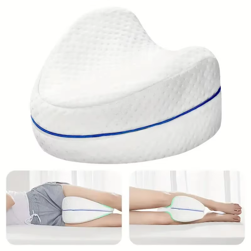 Zippered Leg Pillow Covers in White, Washable Contour Pillowcase, Set of 2