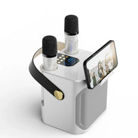 Portable Bluetooth Karaoke Speaker with 360 Sound and Dual Mic Inputs