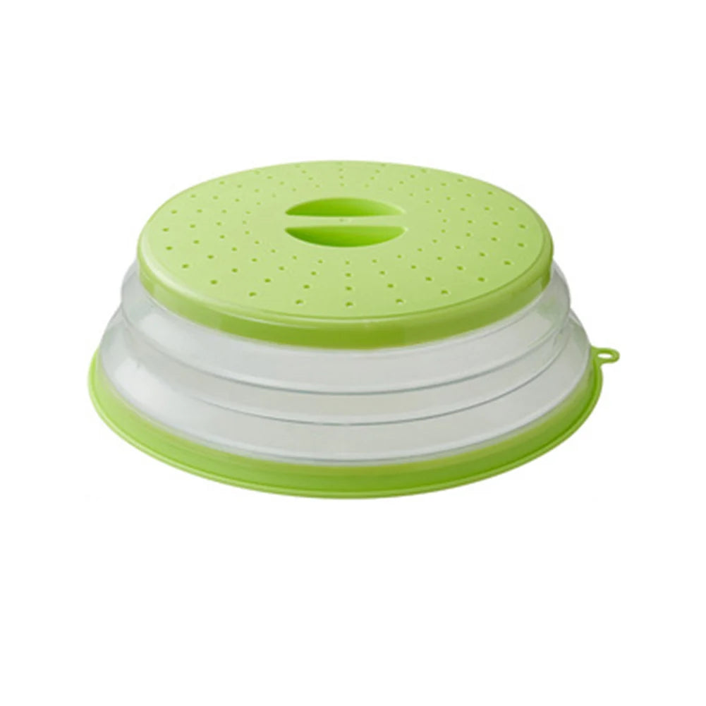 Reusable Silicone Microwave Lid with Foldable Design for Cooking and Food Storage