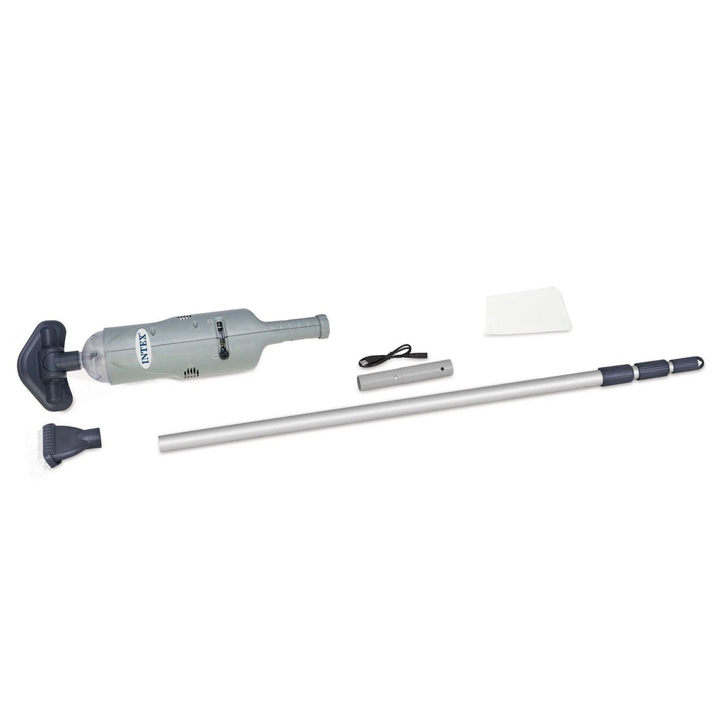 Cordless Handheld Pool Vacuum with Brush Attachments for Above Ground Pool Cleaning