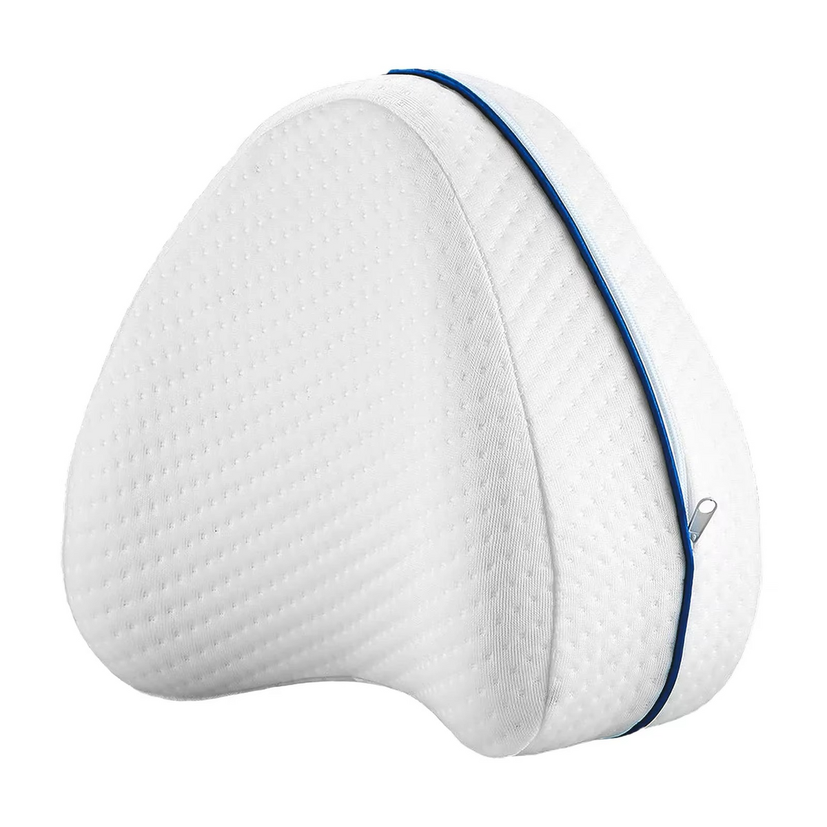 Zippered Leg Pillow Covers in White, Washable Contour Pillowcase, Set of 2