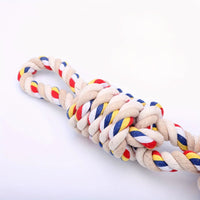 Braided Rope Chew Toy for Dogs with Tug and Fetch Play Design