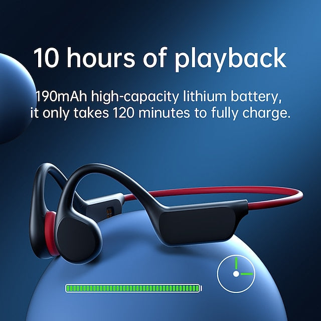 Bone Conduction Bluetooth Headphones with 32GB Memory and IPX8 Waterproof Rating for Swimming