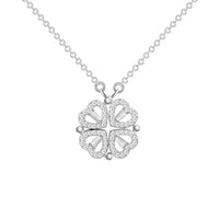 Four Leaf Clover Pendant Necklace with Delicate Chain for Women