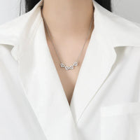 Four Leaf Clover Pendant Necklace with Delicate Chain for Women
