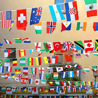 200 Nations International String Flag Banner for Global Sports Events and Classroom Decoration