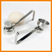 Stainless Steel Egg Shell Cutter Tool for Soft Boiled and Century Eggs in Home Kitchen
