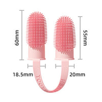 Silicone Finger Toothbrush Set for Dogs and Cats, 2-Pack Reusable
