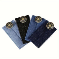 Pant Waistband Button Extenders with Elastic Band for Jeans and Trousers