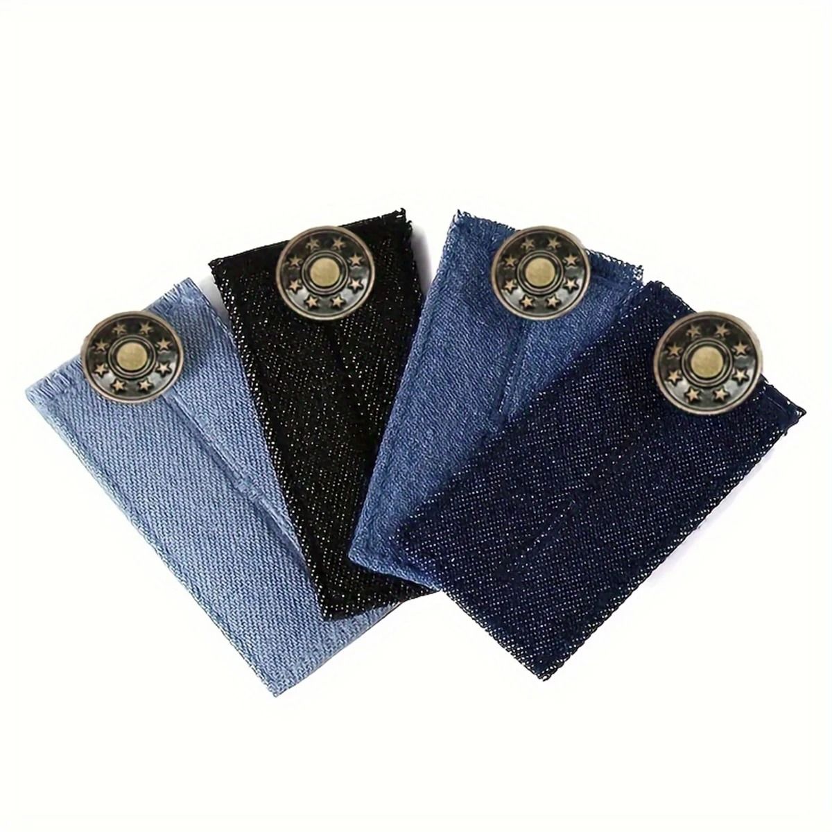 Pant Waistband Button Extenders with Elastic Band for Jeans and Trousers